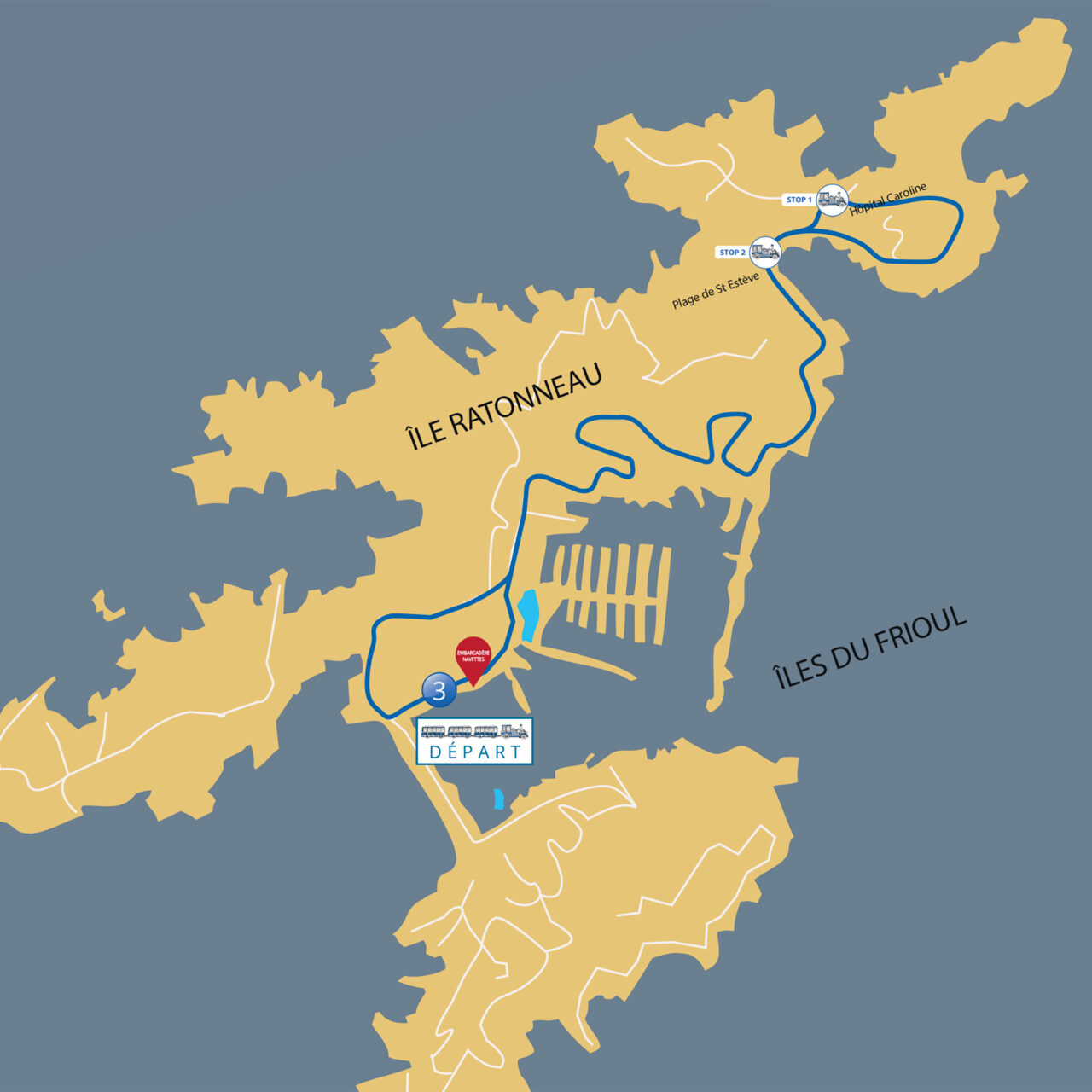 Circuit 3 : Les îles du Frioul - Petit Train Marseille